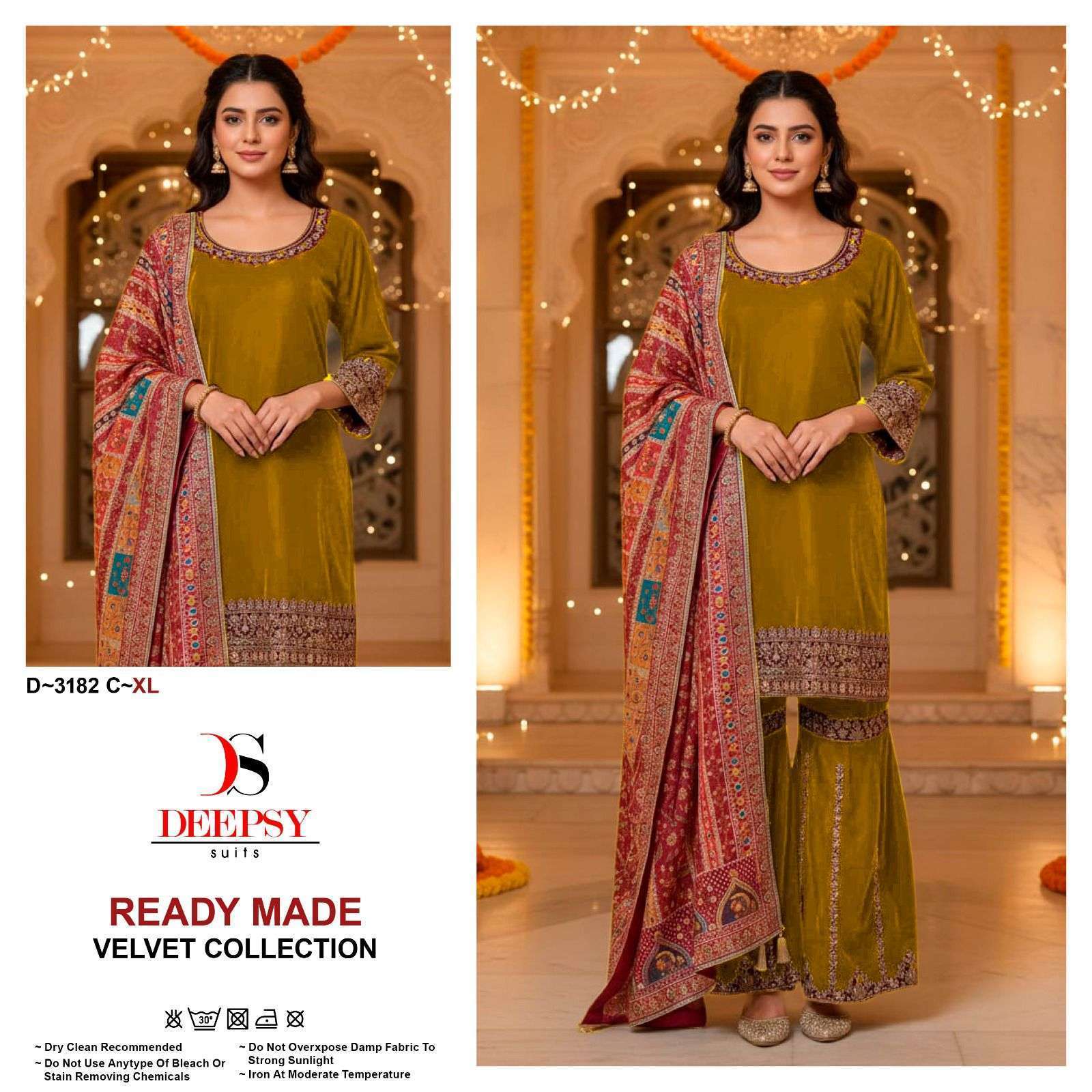 DEEPSY SUIT 3182 COLORS EMBROIDERY VELVET SUIT WHOLESALER 