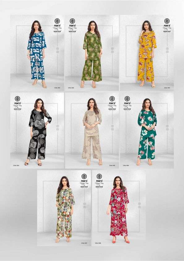 DEEPTEX STYLE UP VOL 1 1001 TO 1008 SERIES RAYON PRINTED READYMADE CORD SET WHOLESALER 2025