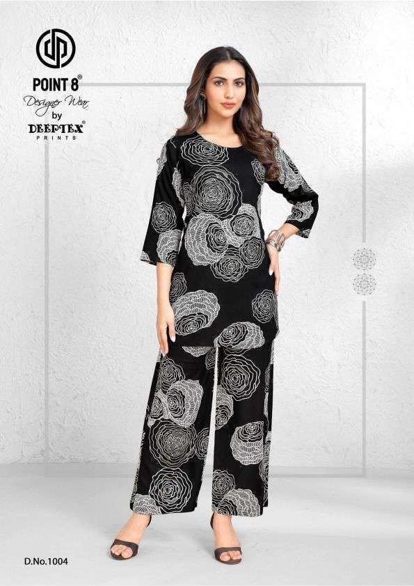 DEEPTEX STYLE UP VOL 1 1001 TO 1008 SERIES RAYON PRINTED READYMADE CORD SET WHOLESALER 2025