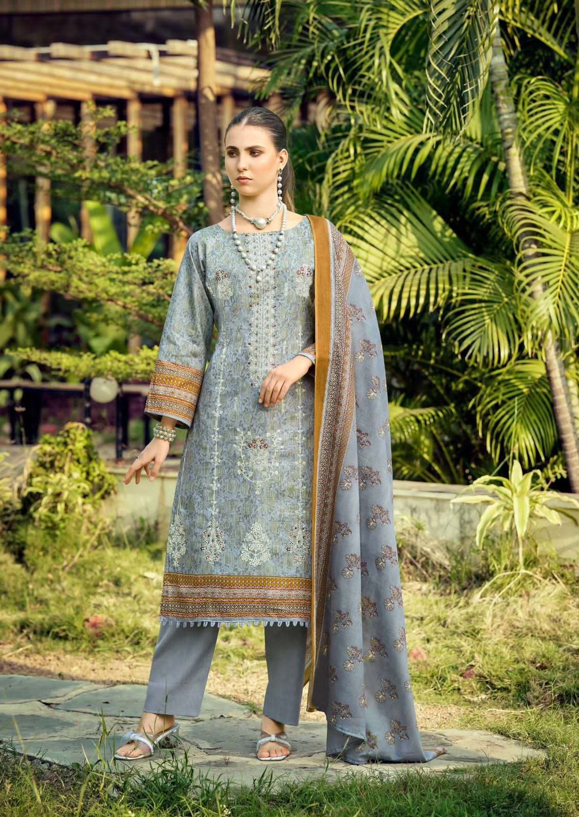 ISHAAL EMBROIDERED VOL 17 PURE LAWN SUIT CATALOGUE BEST RATE 
