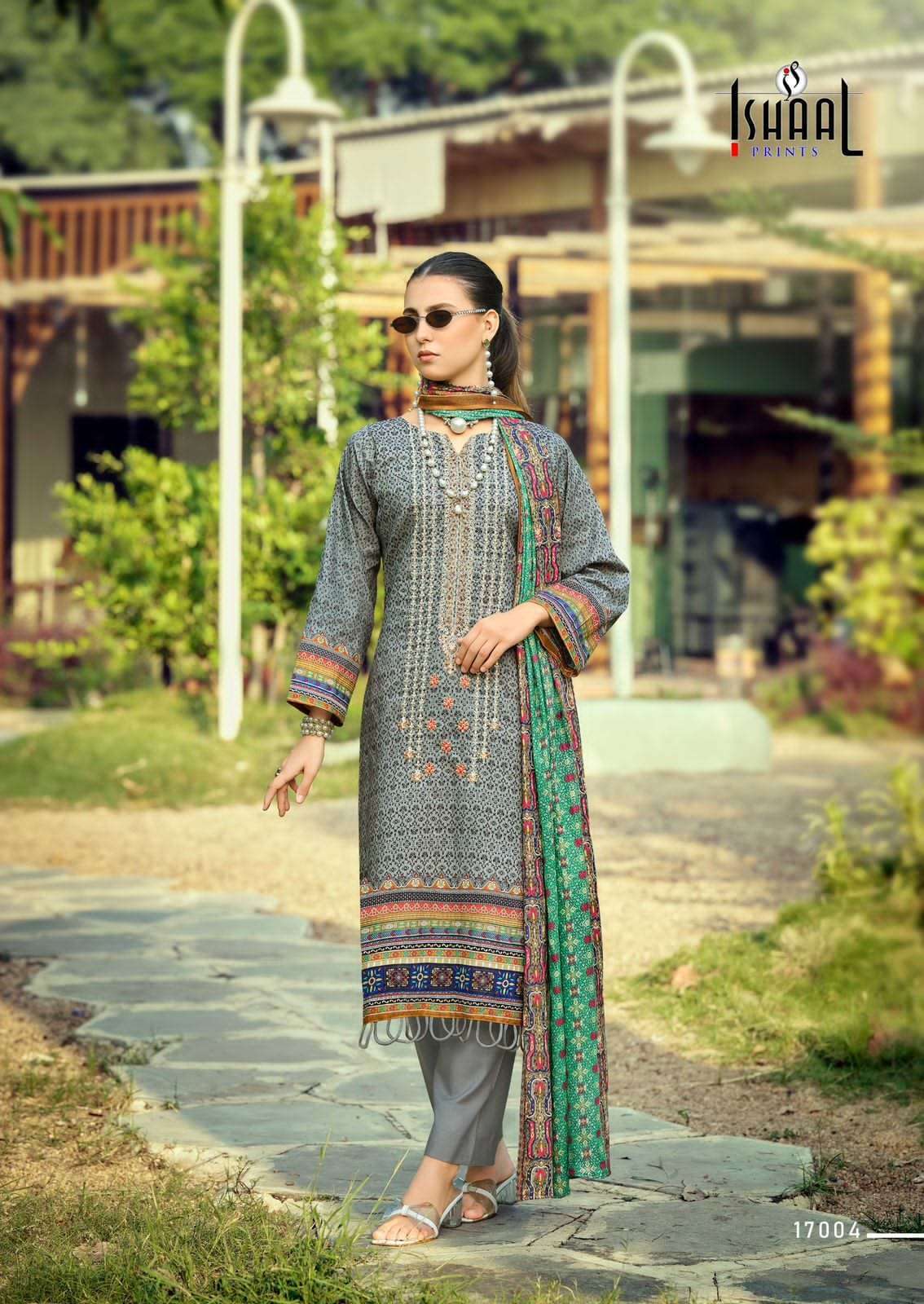 ISHAAL EMBROIDERED VOL 17 PURE LAWN SUIT CATALOGUE BEST RATE 