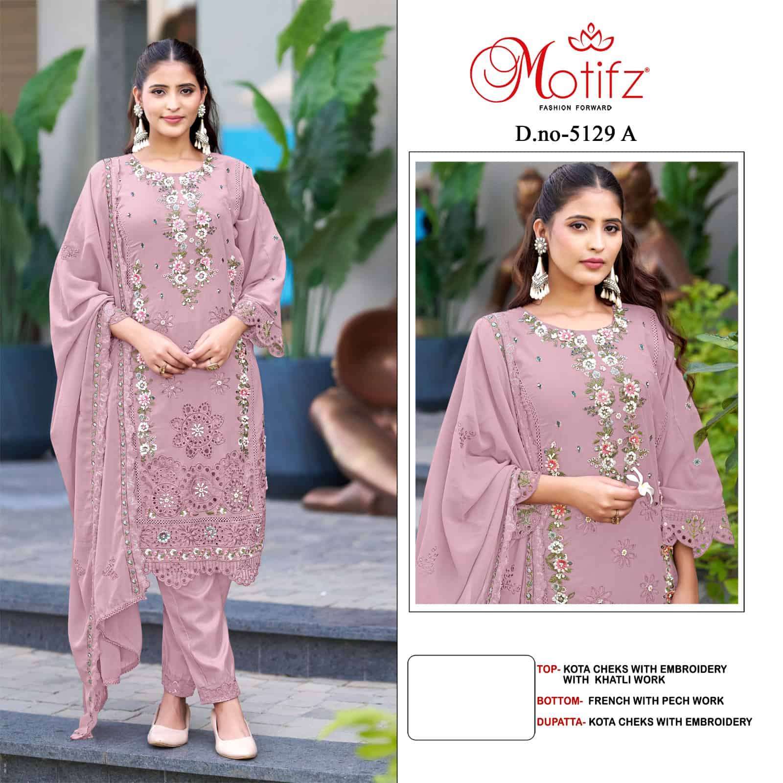 MOTIFZ D 5129 COLORS PAKISTANI KOTA CHEKS EMBROIDERY SUIT WHOLESALER BEST RATE 2025