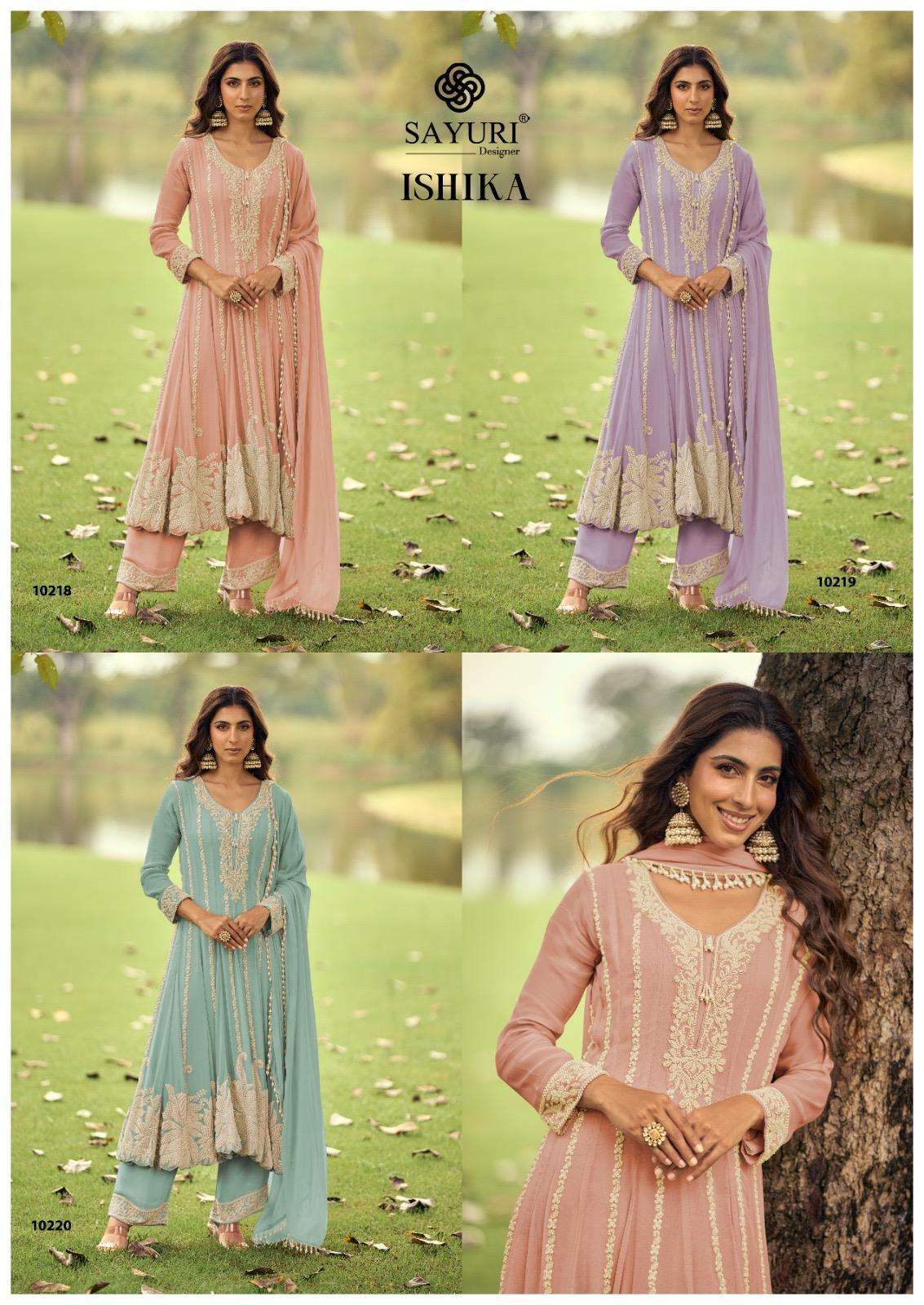 SAYURI ISHIKA 10218 TO 10220 PARTYWEAR LATEST CATALOGUE EXPORTER 2025