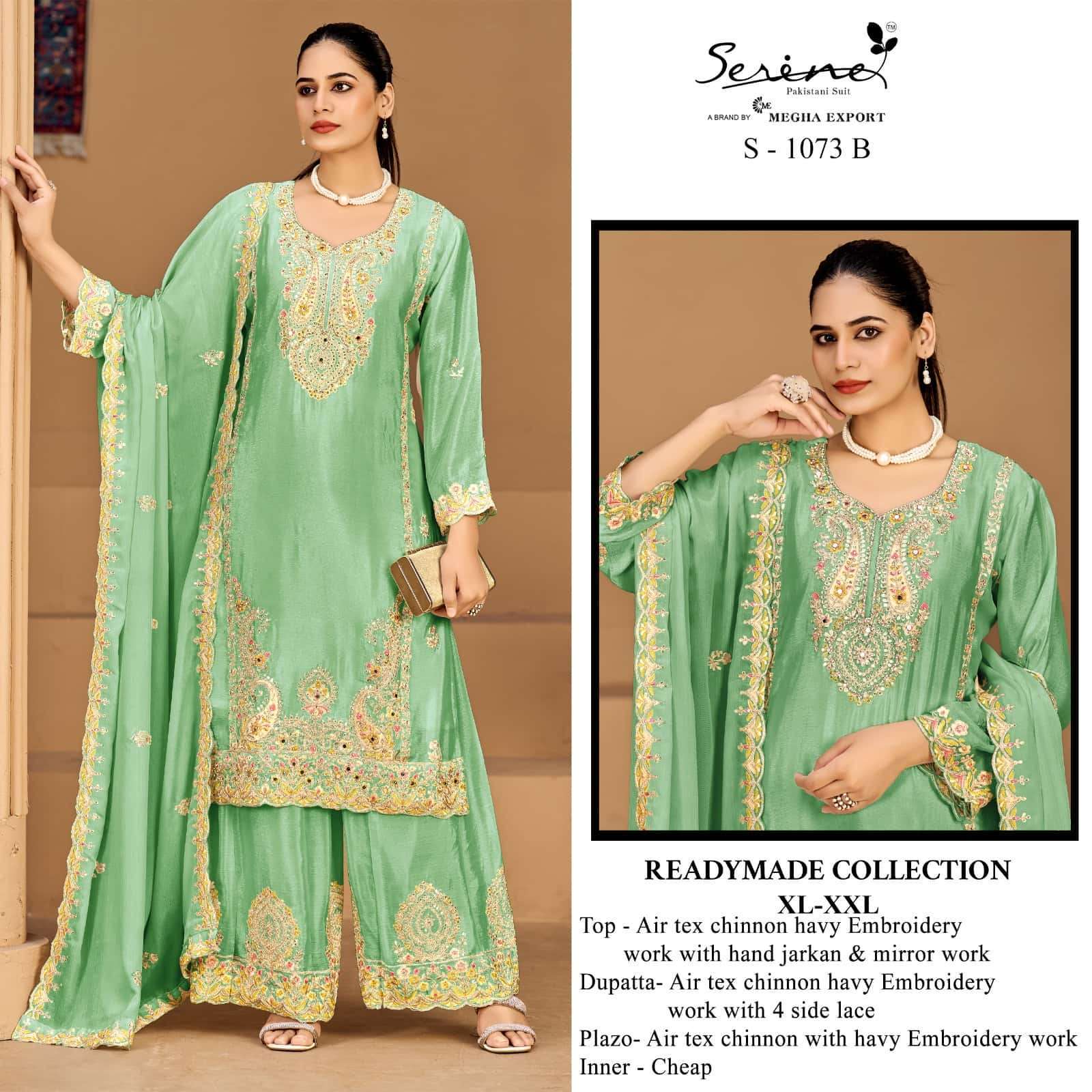 SERENE S 1073 COLORS PARTYWEAR PAKISTANI PALAZZO DRESS WHOLESALER 