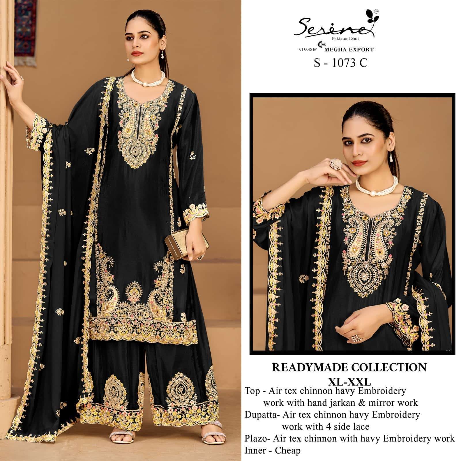 SERENE S 1073 COLORS PARTYWEAR PAKISTANI PALAZZO DRESS WHOLESALER 