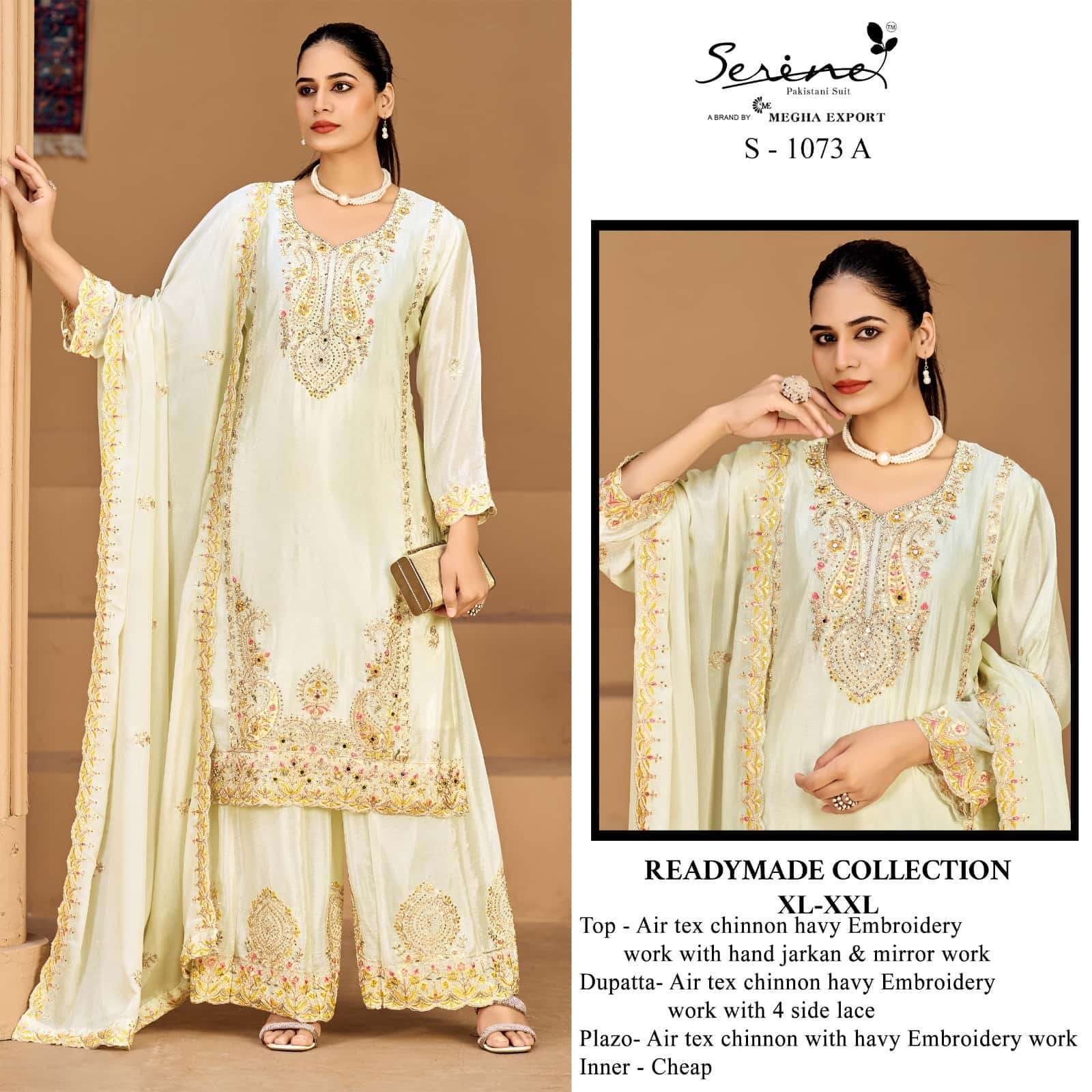 SERENE S 1073 COLORS PARTYWEAR PAKISTANI PALAZZO DRESS WHOLESALER 