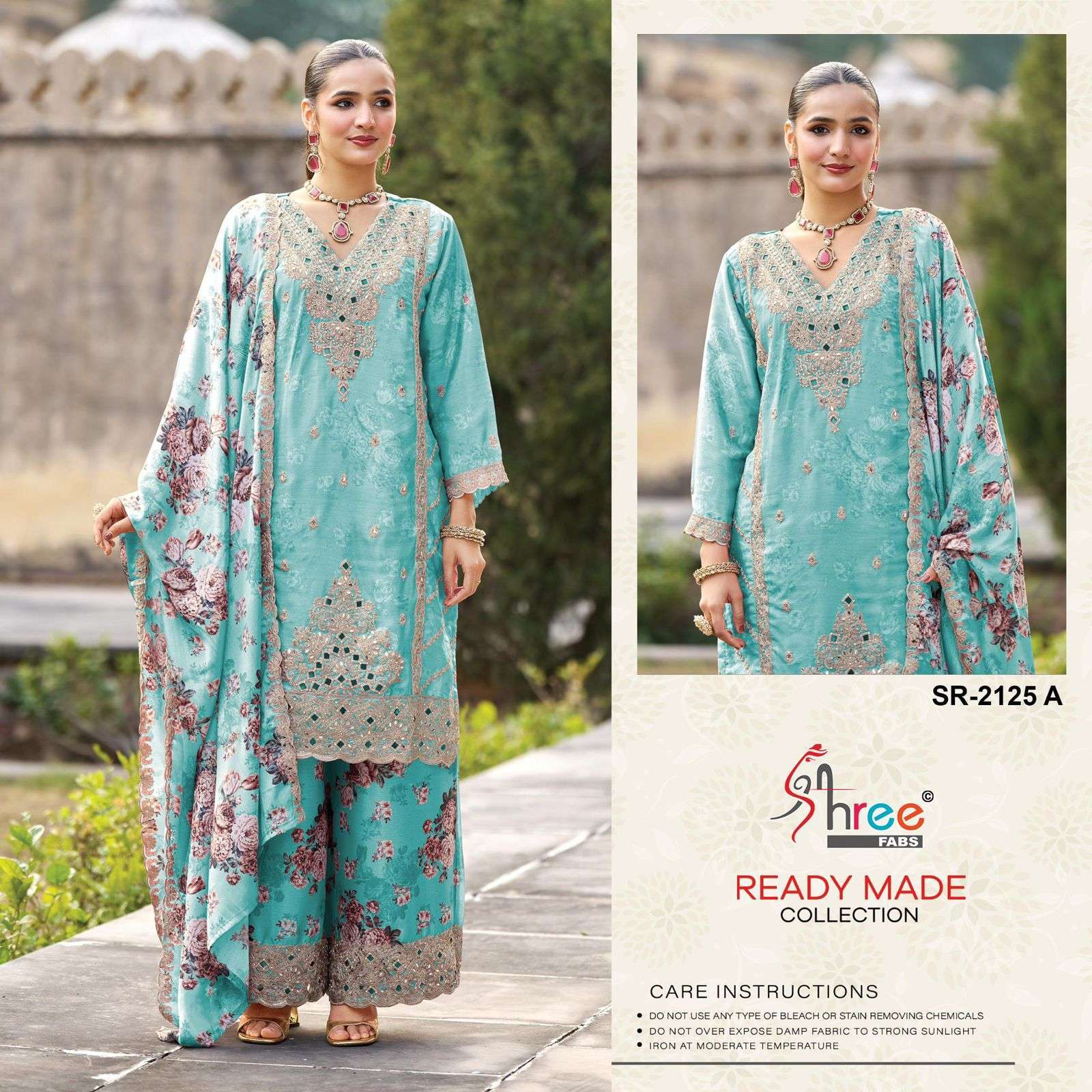 SHREE FAB 2125 COLORS CHINON READYMADE SALWER KAMEEZ WHOLESALER 