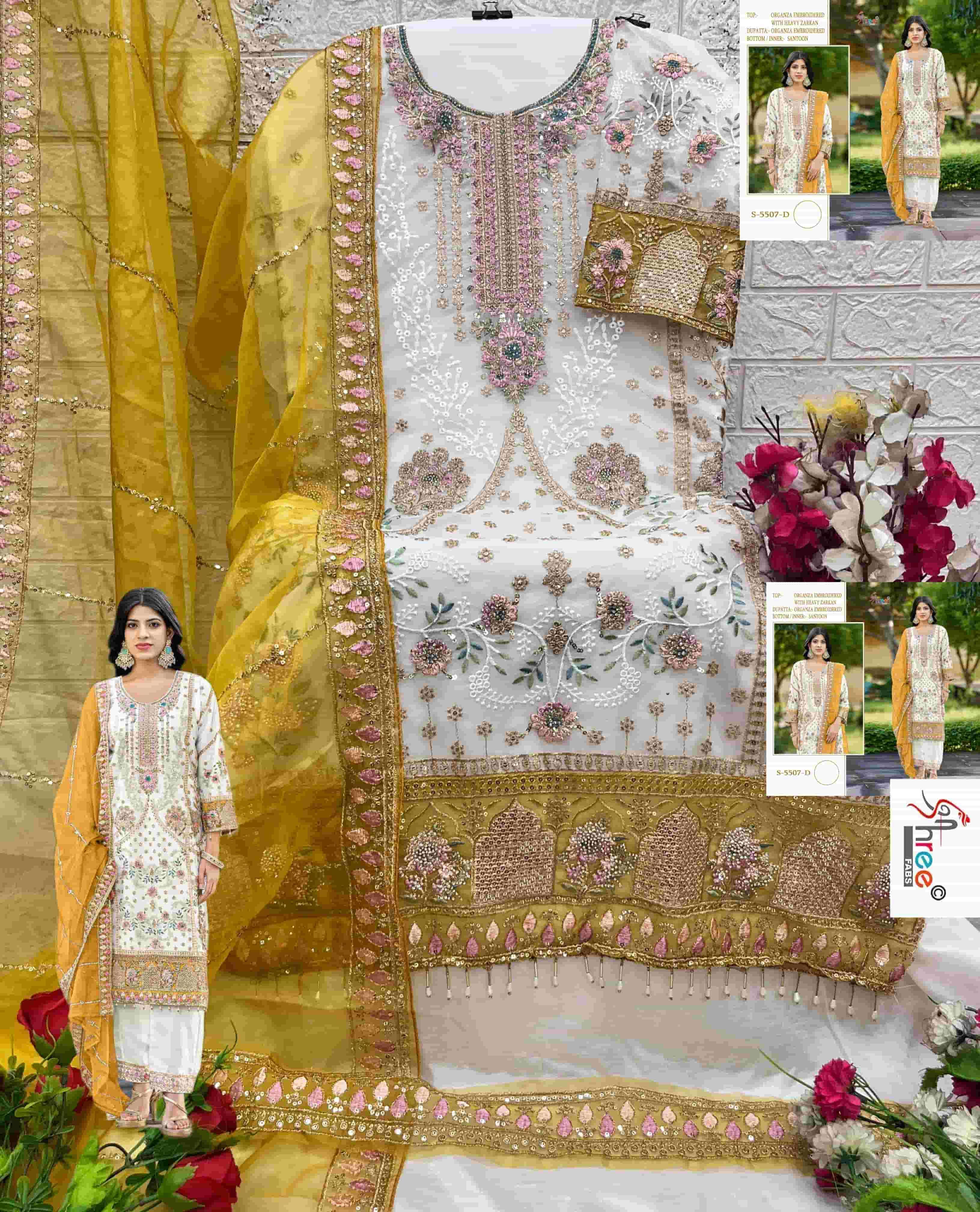 SHREE FAB D 5507 COLORS VOL 2 PAKISTANI ORGANZA SUIT SUPPLIER 2025