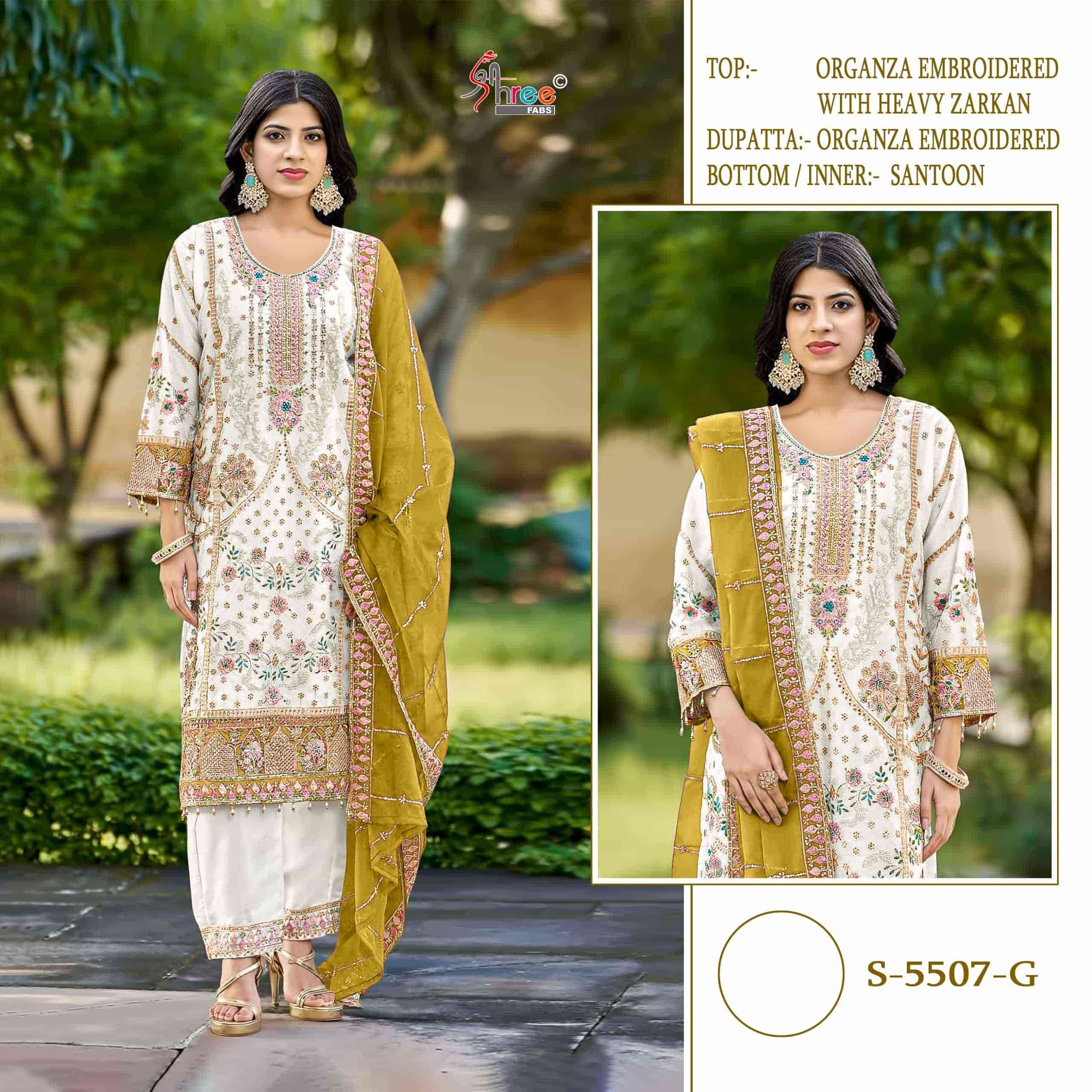 SHREE FAB D 5507 COLORS VOL 2 PAKISTANI ORGANZA SUIT SUPPLIER 2025