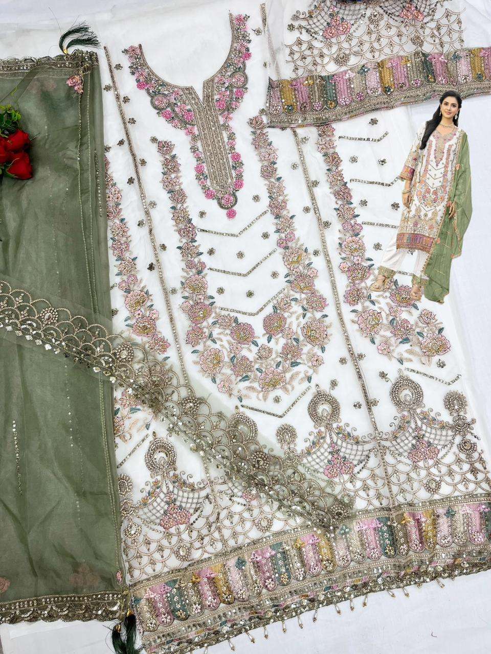 SHREE FAB K 5526 COLORS VOL 2 PAKISTANI ORGANZA DESIGNER SUIT WHOLESALER 