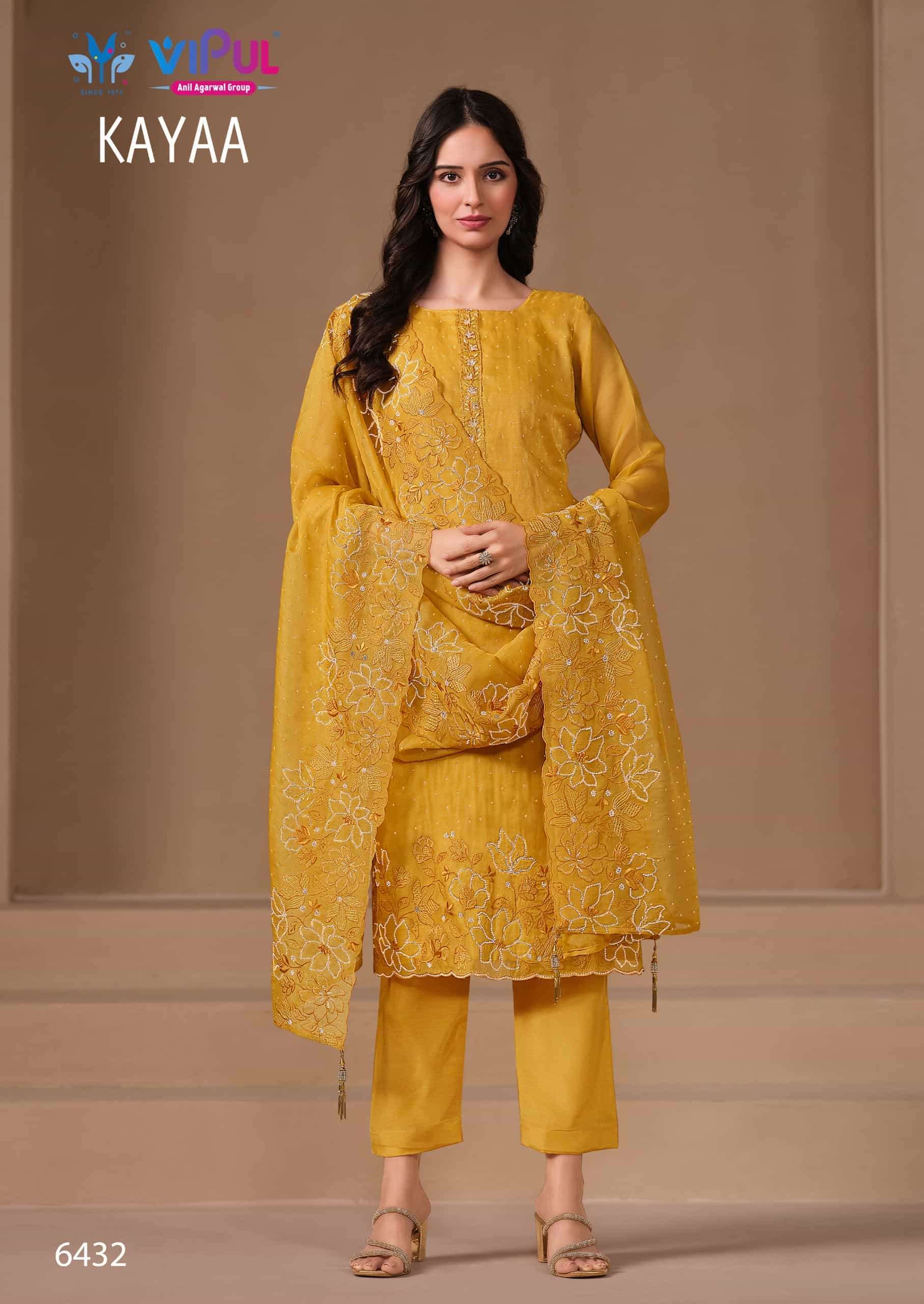 VIPUL FASHION KAYAA PARTYWEAR STYLE DESIGNER SUIT CATALOGUE BEST RATE 2025