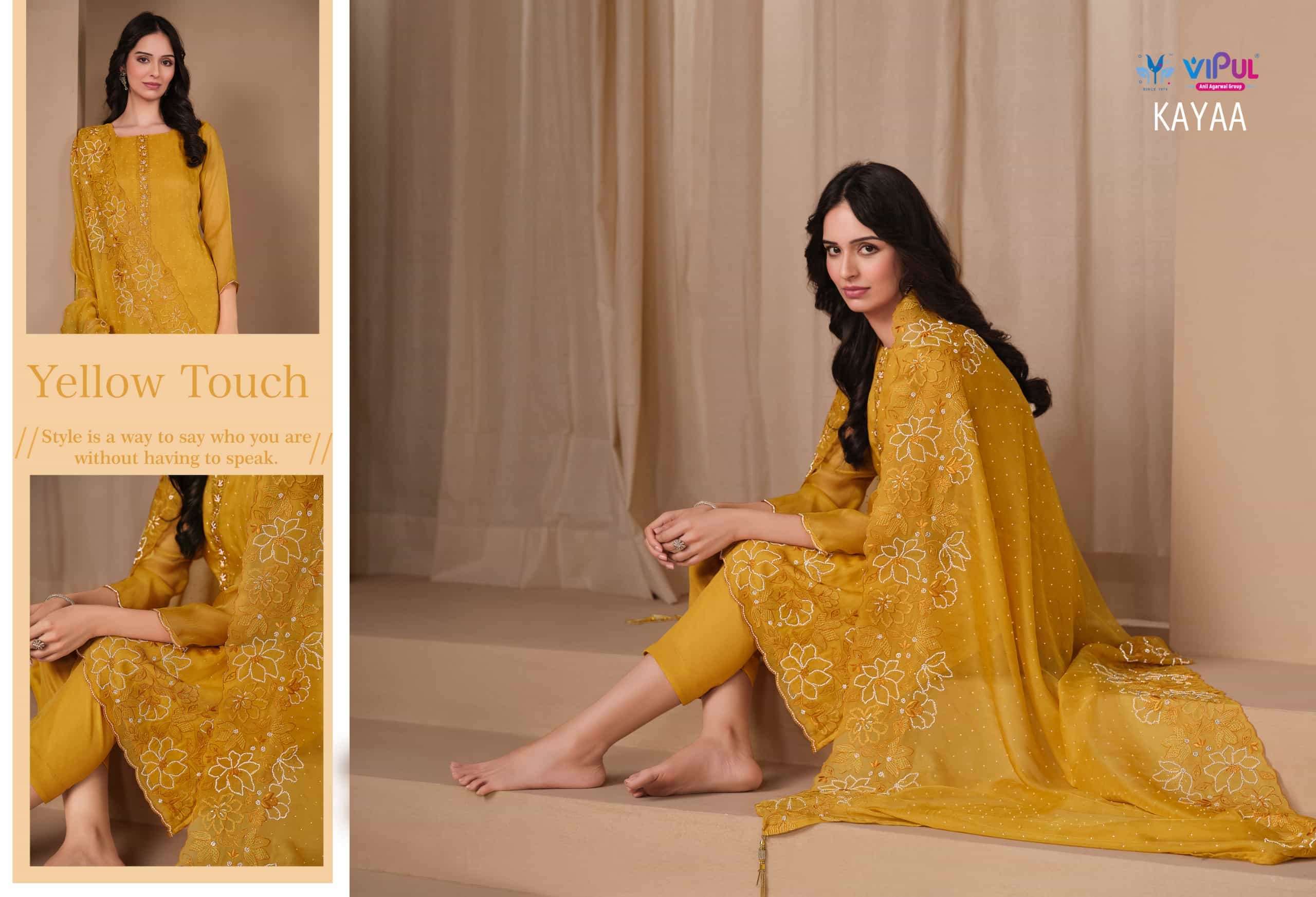 VIPUL FASHION KAYAA PARTYWEAR STYLE DESIGNER SUIT CATALOGUE BEST RATE 2025