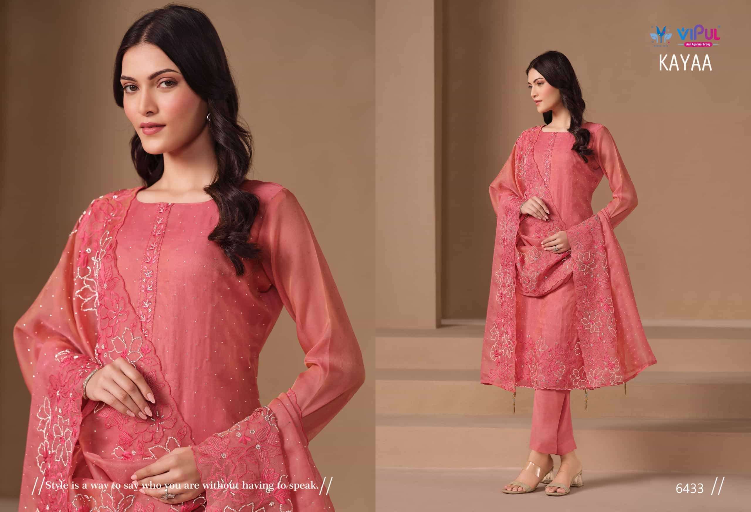 VIPUL FASHION KAYAA PARTYWEAR STYLE DESIGNER SUIT CATALOGUE BEST RATE 2025