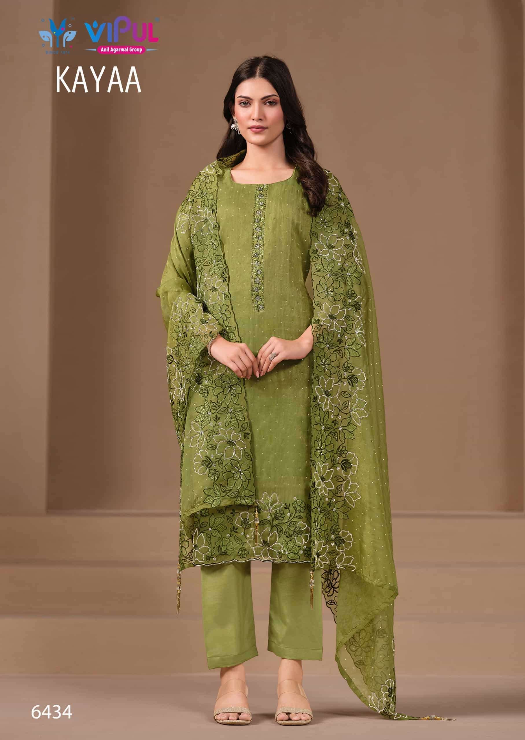 VIPUL FASHION KAYAA PARTYWEAR STYLE DESIGNER SUIT CATALOGUE BEST RATE 2025