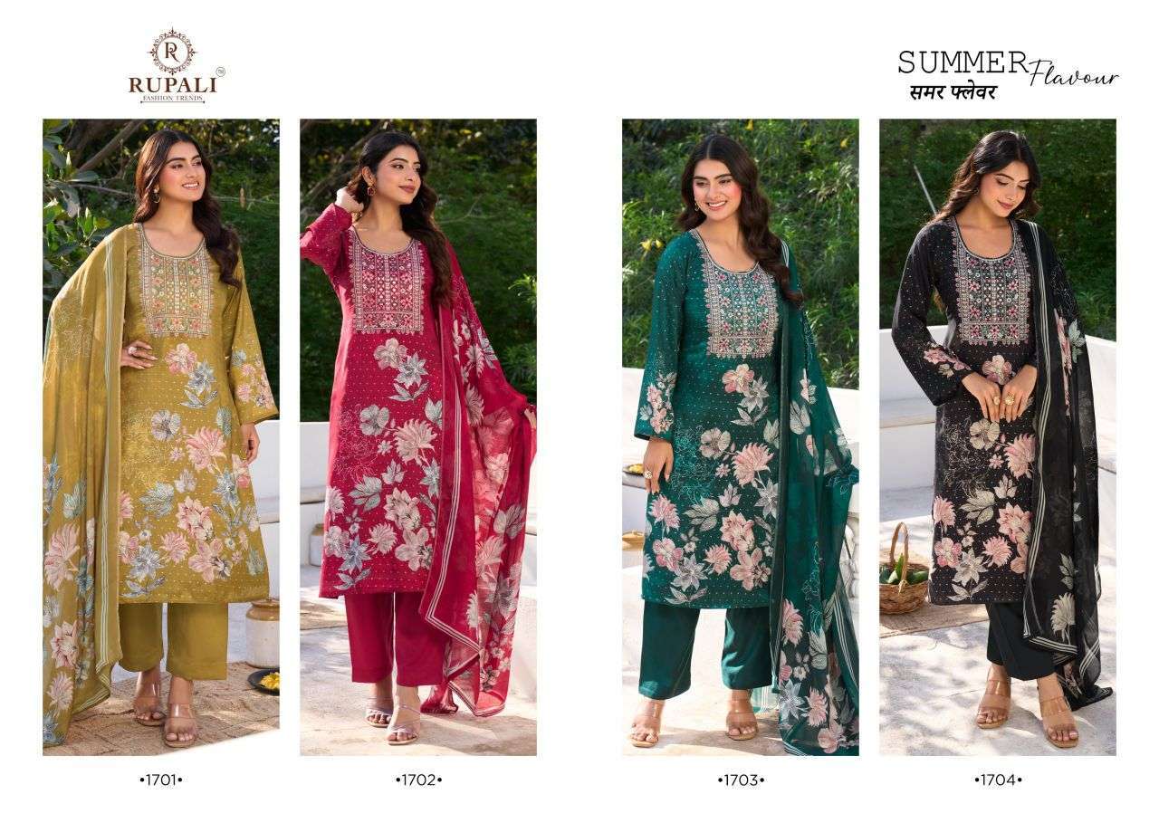 RUPALI FASHION SUMMER FLAVOUR COTTON SILK FANCY SUIT WHOLESALER BEST RATE